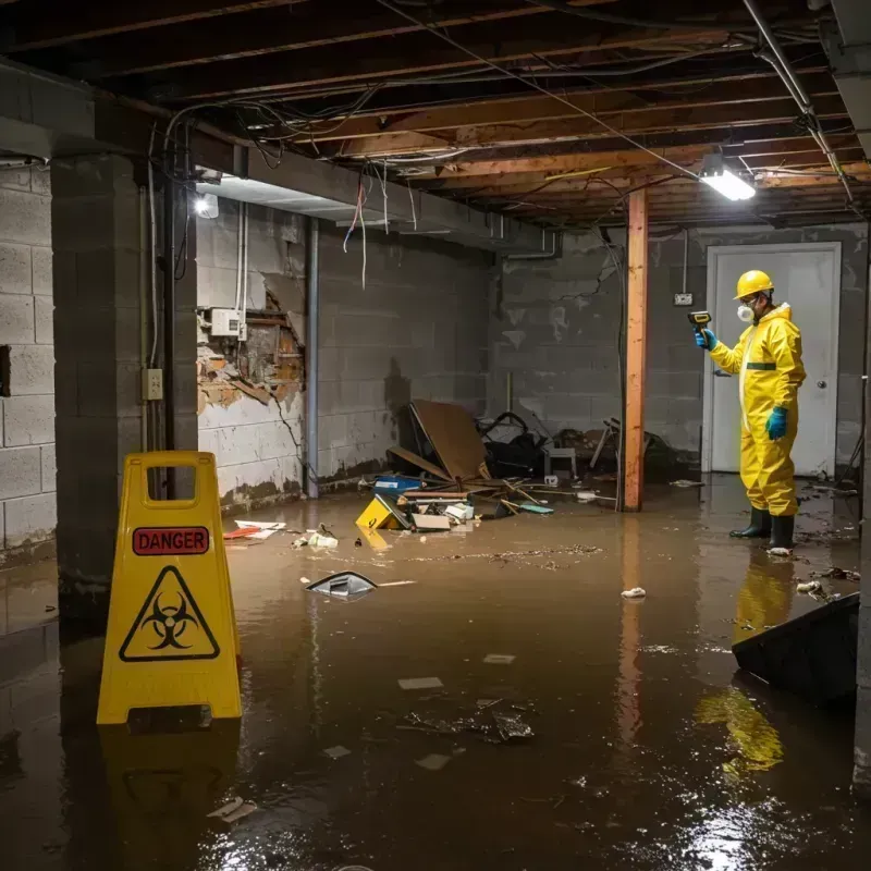 Flooded Basement Electrical Hazard in Nassau County, FL Property